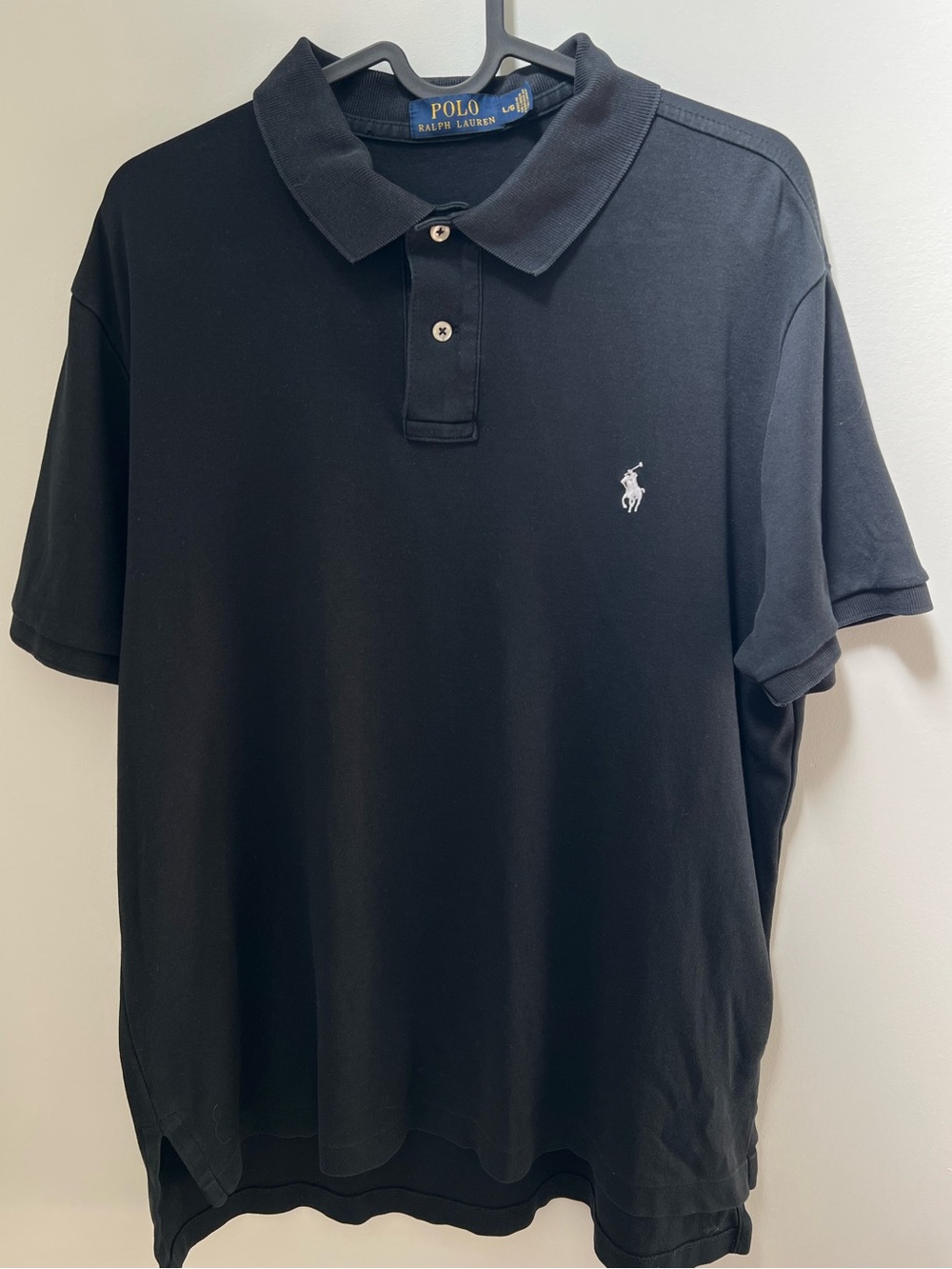 Polo by Ralph Lauren Men’s Black Polo with White Pony Logo - Picture 2 of 8